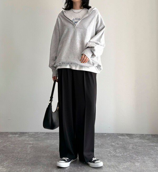 fredy emue「とろみツイルタックスラックス【レングス長め丈あり】」|スラックス|