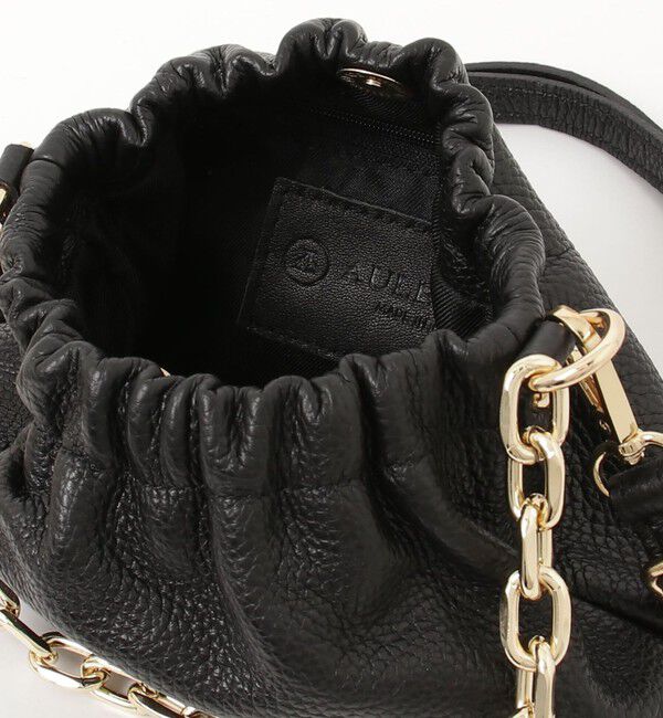 fredy emue「【AULENTTI/オーレンティ】チェーンギャザーレザーショルダーバッグ」|ショルダー・メッセンジャー|