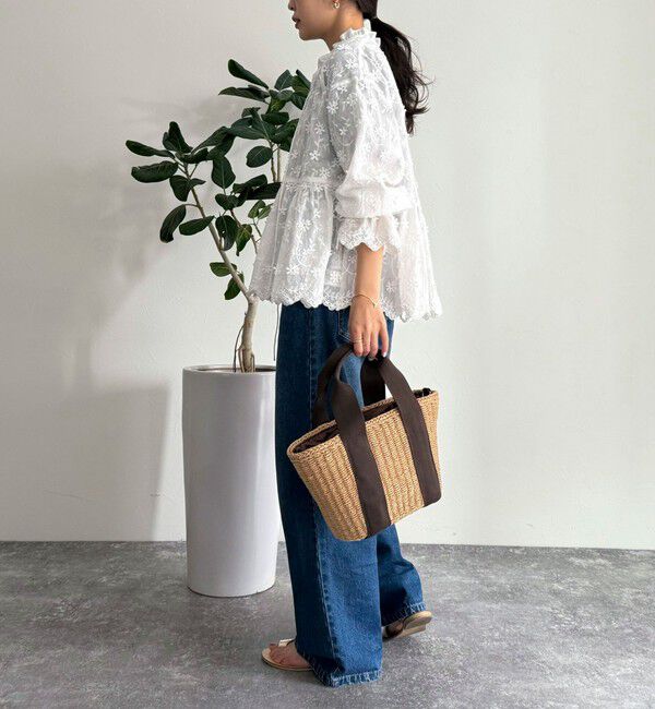 fredy emue「3D刺繍スカラップ前開きブラウス」|シャツ・ブラウス|