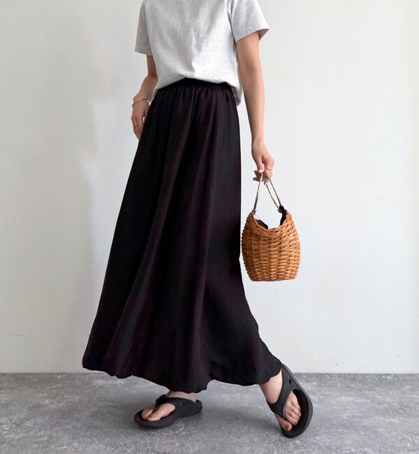 fredy emue「シャイニーイージーバルーンスカート」|スカート|ブラック