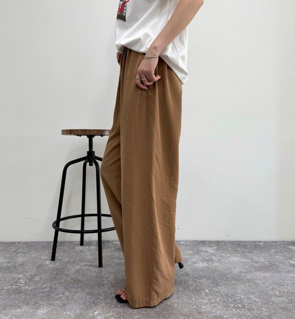 fredy emue「《セットアップ対応》レーヨン麻セミワイドイージーパンツ」|チノ|