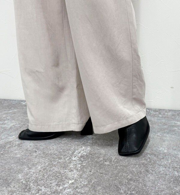 fredy emue「《セットアップ対応》レーヨン麻セミワイドイージーパンツ」|チノ|