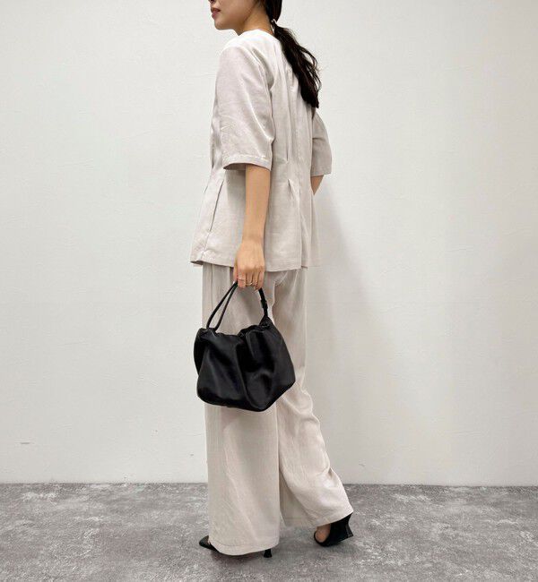 fredy emue「《セットアップ対応》レーヨン麻セミワイドイージーパンツ」|チノ|