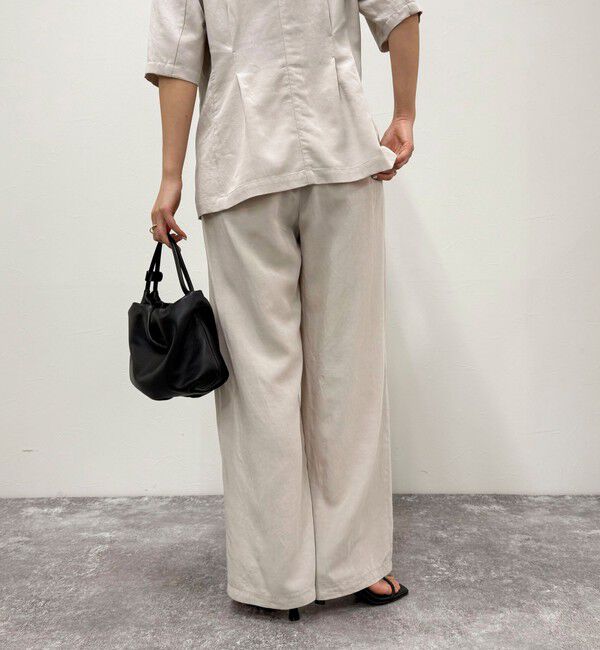 fredy emue「《セットアップ対応》レーヨン麻セミワイドイージーパンツ」|チノ|