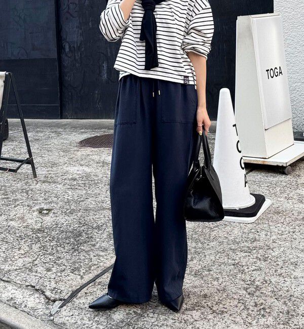 fredy emue「シルキーリネンイージーパンツ」|チノ|