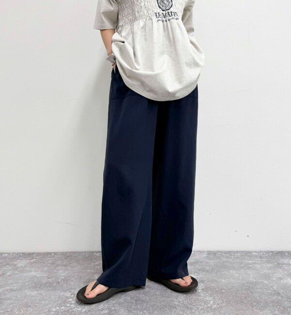 fredy emue「シルキーリネンイージーパンツ」|チノ|