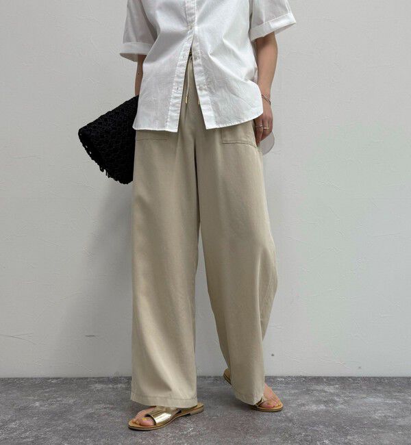 fredy emue「シルキーリネンイージーパンツ」|チノ|
