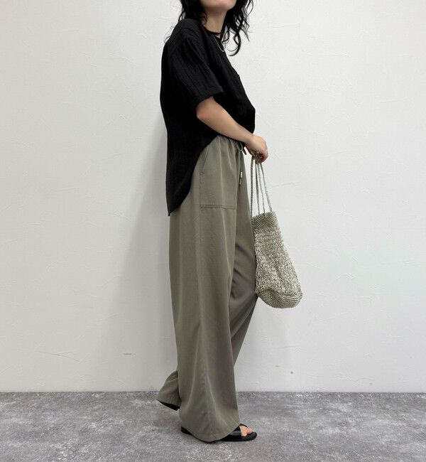 fredy emue「シルキーリネンイージーパンツ」|チノ|