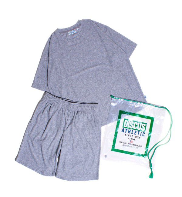 GLOSTER「【3点セット】【DISCUS ATHLETIC】パイルセットアップ Tシャツ＆ショーツ＆収納バッグ」|Tシャツ・カットソー|グレー