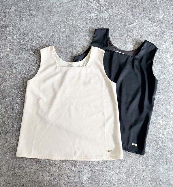 fredy emue「リラックスサテンタンクトップ」|タンクトップ|オフホワイト
