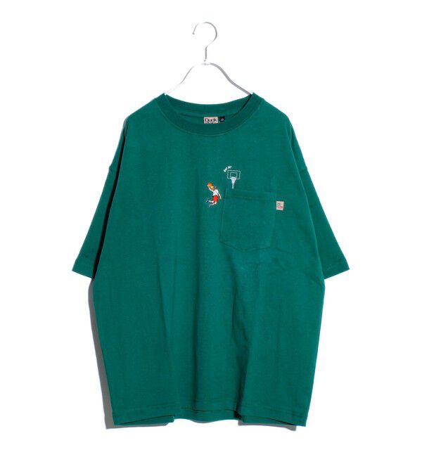 FREDY MAC「【Duckster/ダックスター】吸水速乾天竺 THE SHOT ポケットTシャツ ポケT」|Tシャツ・カットソー|ダークグリーン