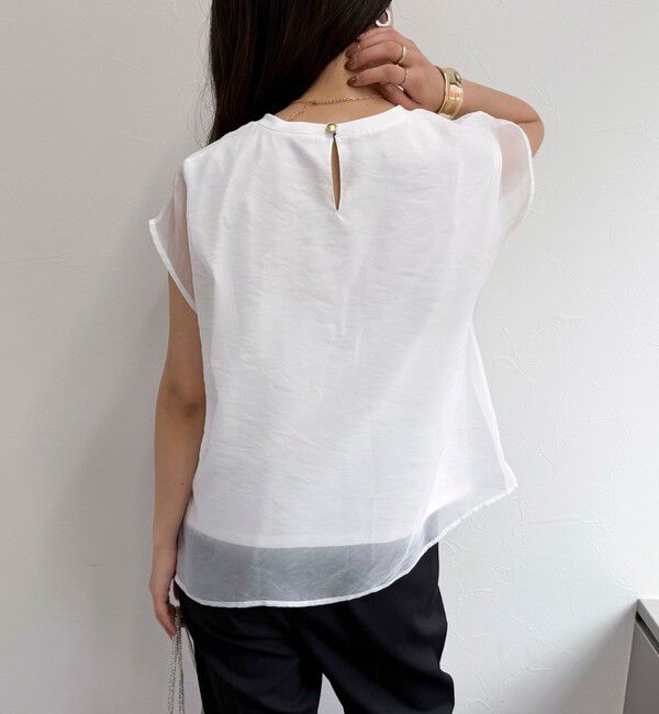 fredy emue「シアーオーガンジーレイヤードノースリーブブラウス」|シャツ・ブラウス|