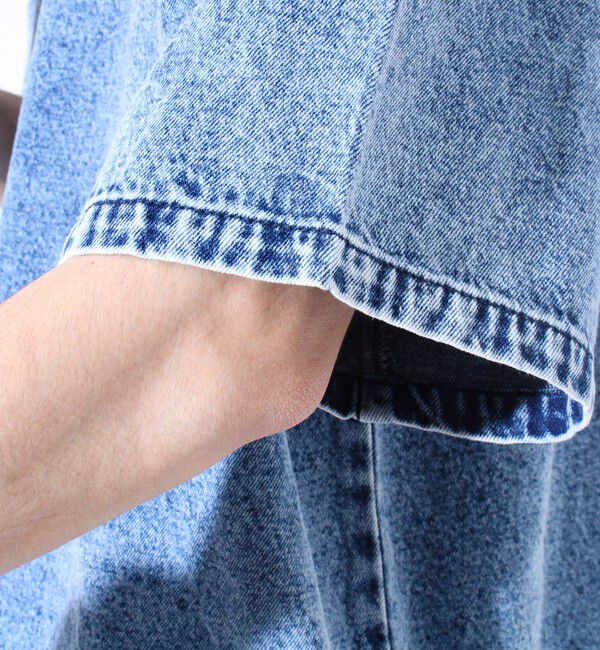 GLOSTER「【GLOSTER/グロスター】デニムライクカットソー クルーネックTシャツ ドローコード付き」|Tシャツ・カットソー|