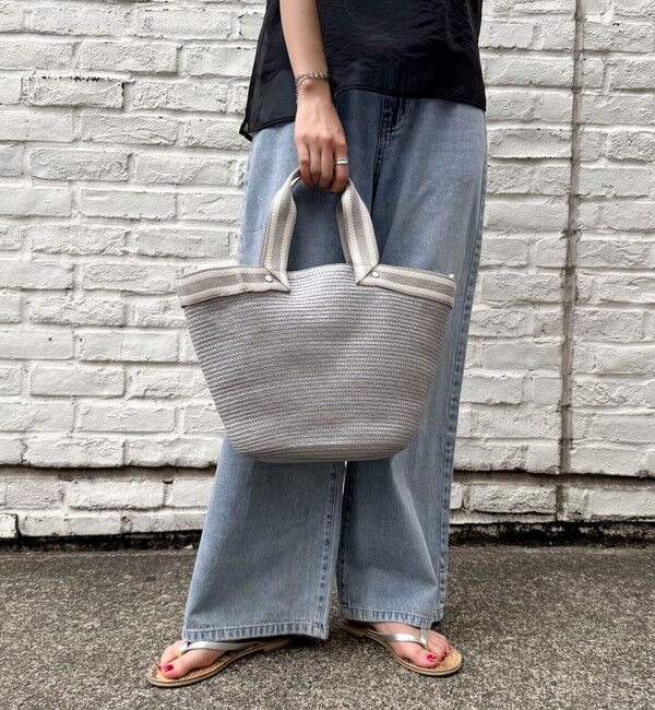 fredy emue「ラインテープブレードバッグ」|かごバッグ|