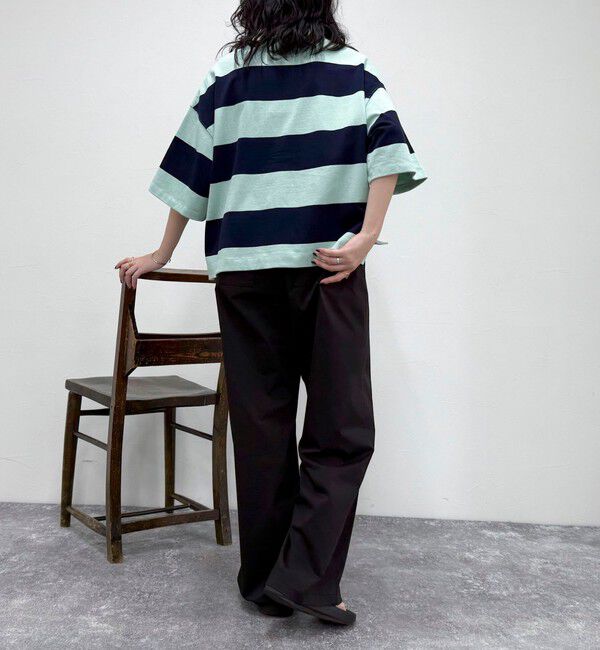 fredy emue「ワンポイント刺繍半袖ラガーシャツ」|Tシャツ・カットソー|