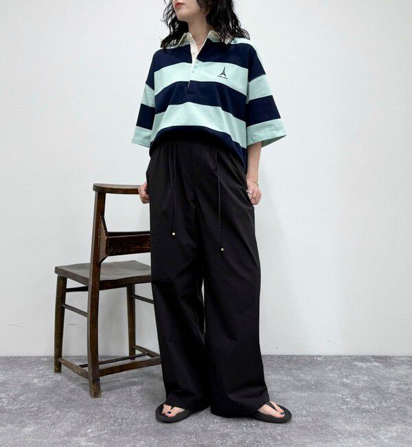 fredy emue「ワンポイント刺繍半袖ラガーシャツ」|Tシャツ・カットソー|