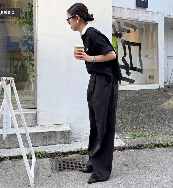 fredy emue「ワンポイント刺繍半袖ラガーシャツ」|Tシャツ・カットソー|