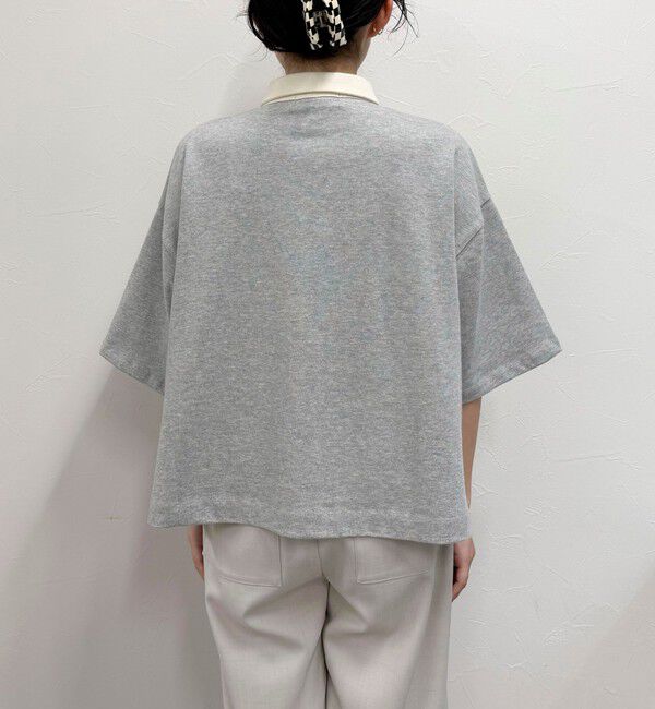 fredy emue「ワンポイント刺繍半袖ラガーシャツ」|Tシャツ・カットソー|