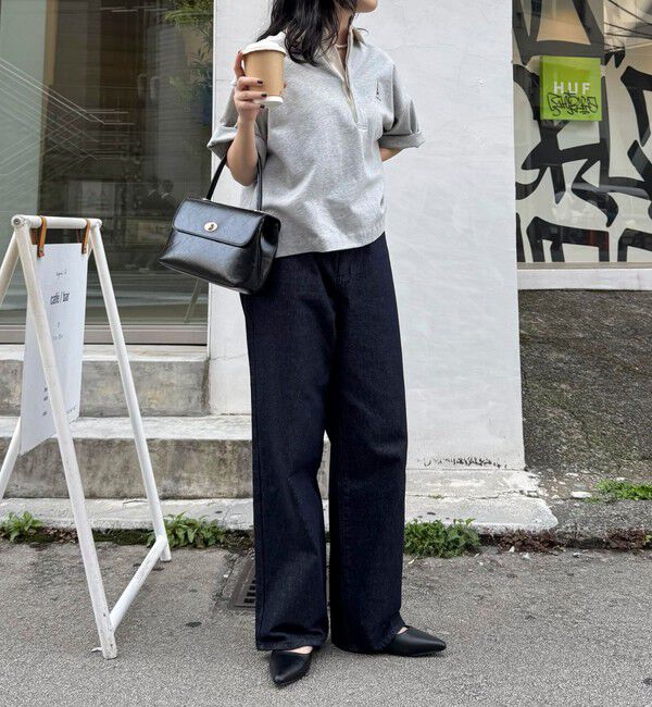 fredy emue「ワンポイント刺繍半袖ラガーシャツ」|Tシャツ・カットソー|