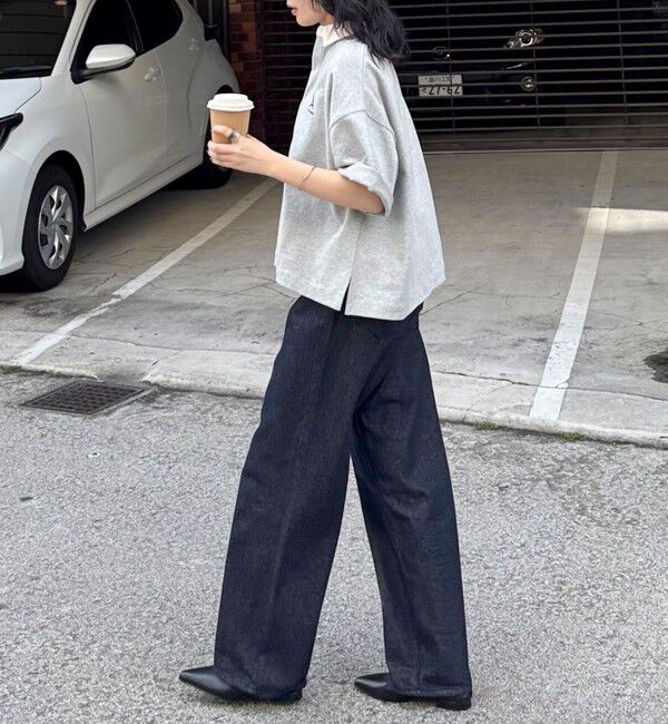 fredy emue「ワンポイント刺繍半袖ラガーシャツ」|Tシャツ・カットソー|