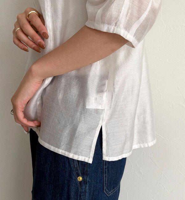 fredy emue「2WAYシアー袖ボリュームブラウス」|シャツ・ブラウス|