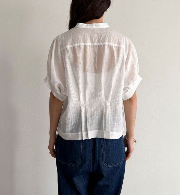 fredy emue「クロップドハーフスリーブブラウス」|シャツ・ブラウス|