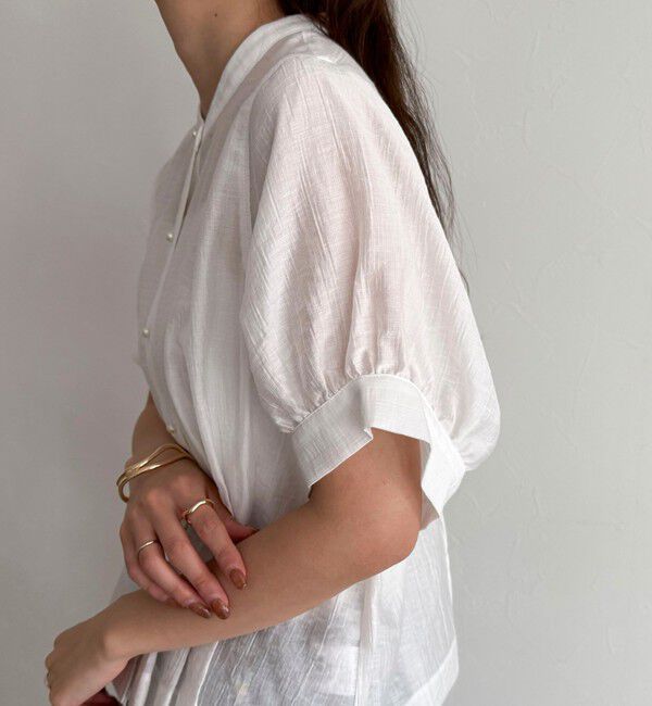 fredy emue「クロップドハーフスリーブブラウス」|シャツ・ブラウス|