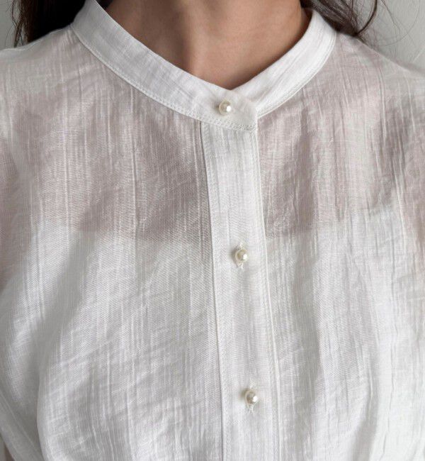 fredy emue「クロップドハーフスリーブブラウス」|シャツ・ブラウス|