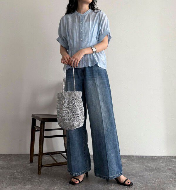 fredy emue「クロップドハーフスリーブブラウス」|シャツ・ブラウス|