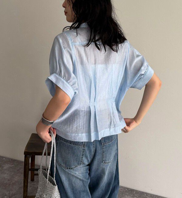 fredy emue「クロップドハーフスリーブブラウス」|シャツ・ブラウス|