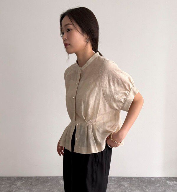 fredy emue「クロップドハーフスリーブブラウス」|シャツ・ブラウス|