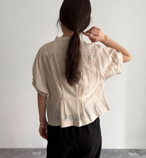fredy emue「クロップドハーフスリーブブラウス」|シャツ・ブラウス|