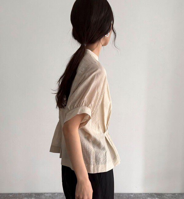 fredy emue「クロップドハーフスリーブブラウス」|シャツ・ブラウス|