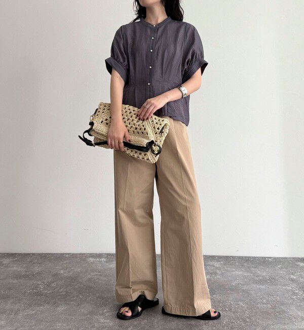 fredy emue「クロップドハーフスリーブブラウス」|シャツ・ブラウス|