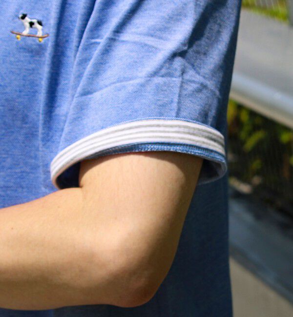 GLOSTER「【新色追加】【GLOSTER/グロスター】フレンチブルドッグ刺繍 DADDYポロシャツ」|ポロシャツ|