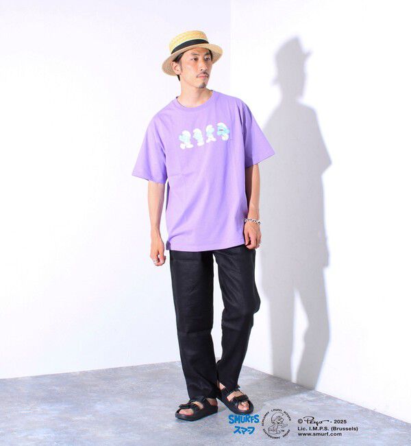 FREDY MAC「表情連続プリント スマーフ フロントTシャツ? 」|Tシャツ・カットソー|