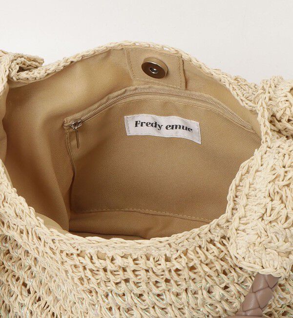 fredy emue「タッセル付きラメペーパーカゴバッグ」|かごバッグ|