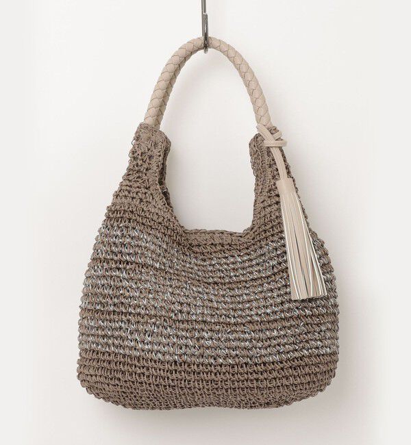 fredy emue「タッセル付きラメペーパーカゴバッグ」|かごバッグ|