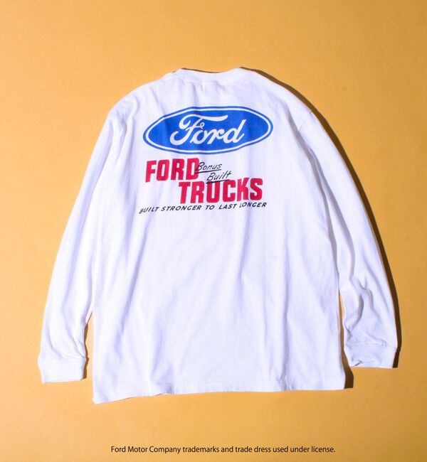 GLOSTER「【GOOD ROCK SPEED】FORD/フォード バックプリント ロングスリーブTシャツ ロンT」|Tシャツ・カットソー|ホワイト