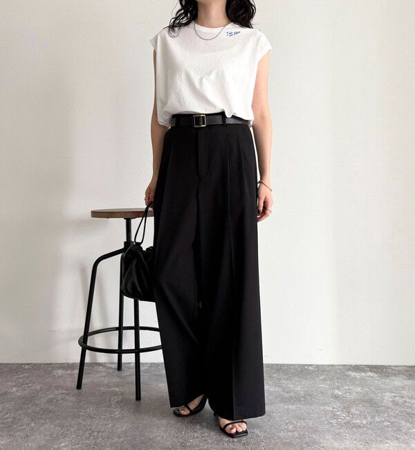 fredy emue「チェーン刺繍フレンチTシャツプルオーバー」|Tシャツ・カットソー|