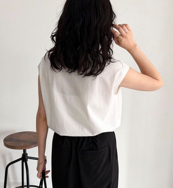 fredy emue「チェーン刺繍フレンチTシャツプルオーバー」|Tシャツ・カットソー|