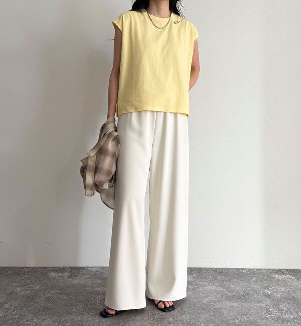 fredy emue「チェーン刺繍フレンチTシャツプルオーバー」|Tシャツ・カットソー|