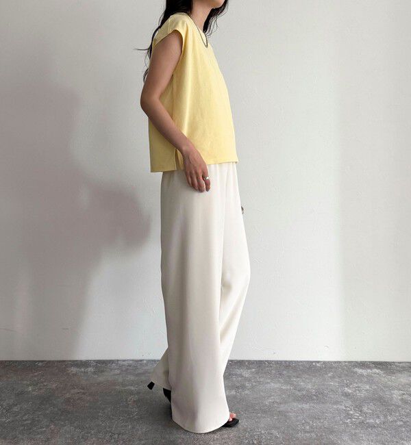 fredy emue「チェーン刺繍フレンチTシャツプルオーバー」|Tシャツ・カットソー|