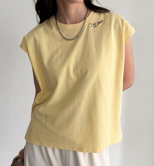 fredy emue「チェーン刺繍フレンチTシャツプルオーバー」|Tシャツ・カットソー|