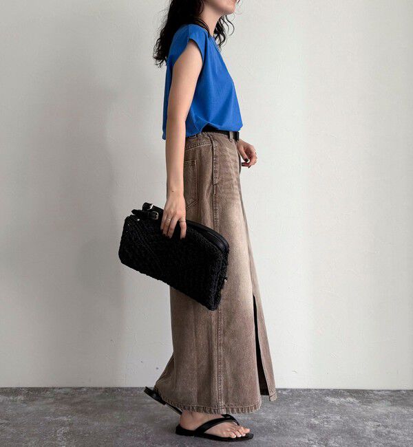 fredy emue「チェーン刺繍フレンチTシャツプルオーバー」|Tシャツ・カットソー|