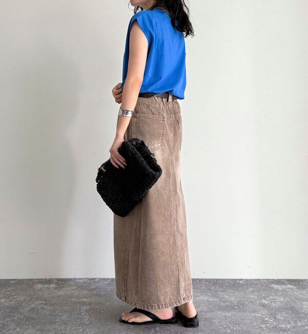 fredy emue「チェーン刺繍フレンチTシャツプルオーバー」|Tシャツ・カットソー|