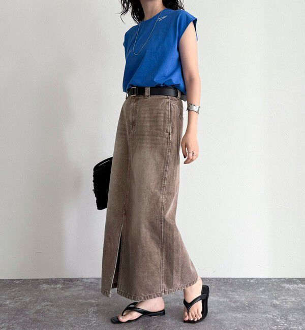 fredy emue「チェーン刺繍フレンチTシャツプルオーバー」|Tシャツ・カットソー|