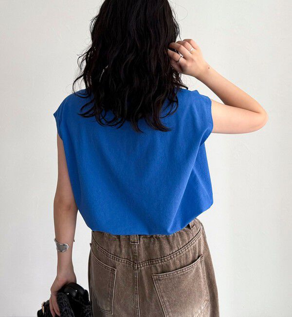 fredy emue「チェーン刺繍フレンチTシャツプルオーバー」|Tシャツ・カットソー|