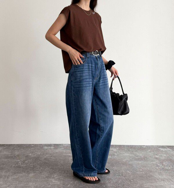 fredy emue「チェーン刺繍フレンチTシャツプルオーバー」|Tシャツ・カットソー|