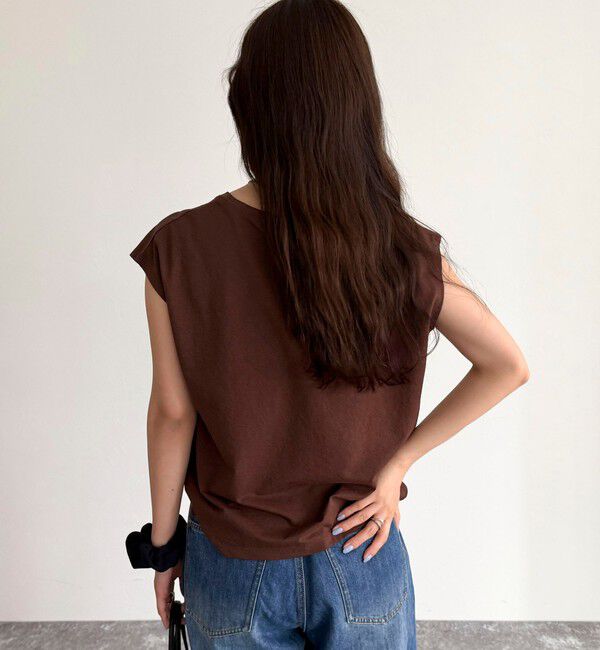 fredy emue「チェーン刺繍フレンチTシャツプルオーバー」|Tシャツ・カットソー|